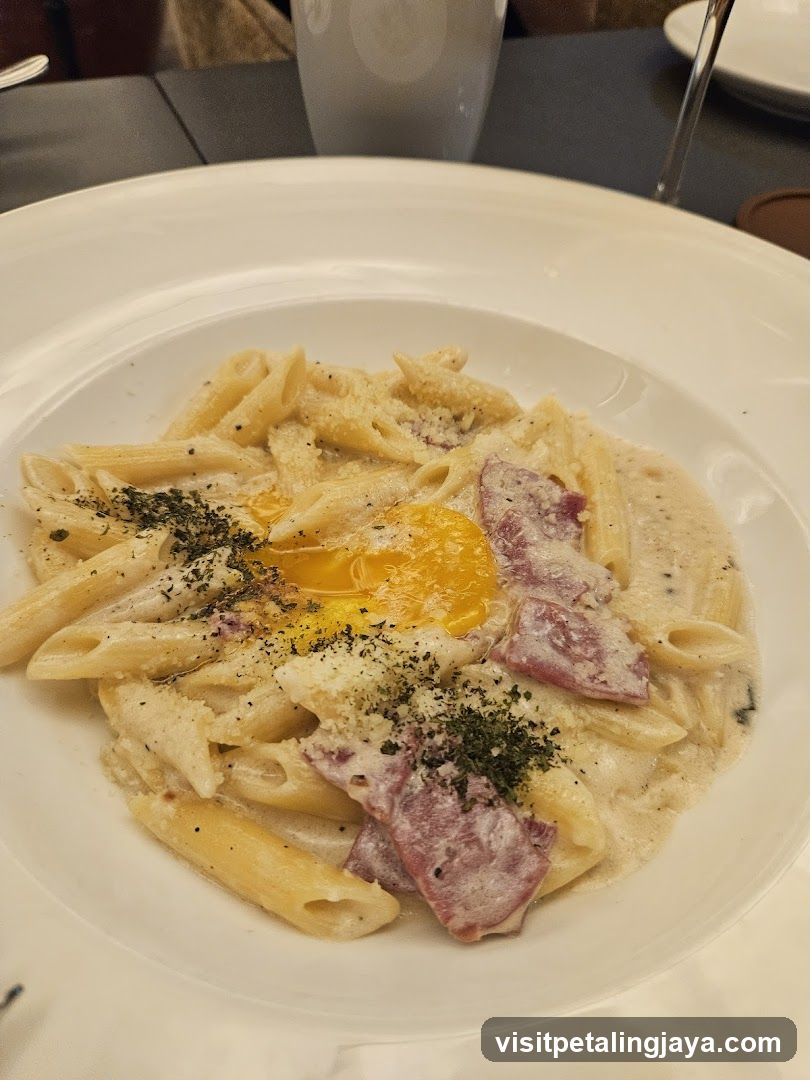 Creamy Pasta with Egg and Bacon