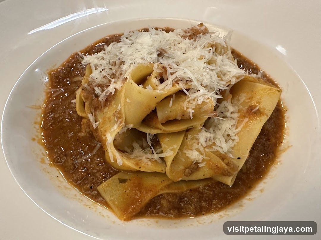 Pasta with Meat Sauce and Parmesan