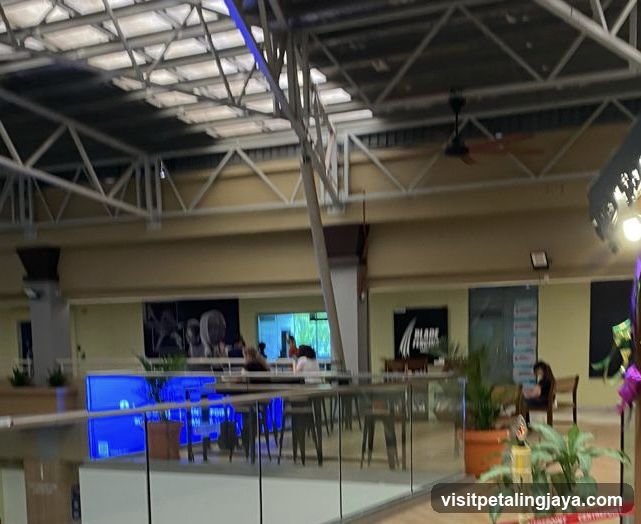 Interior of a modern food court or cafe area