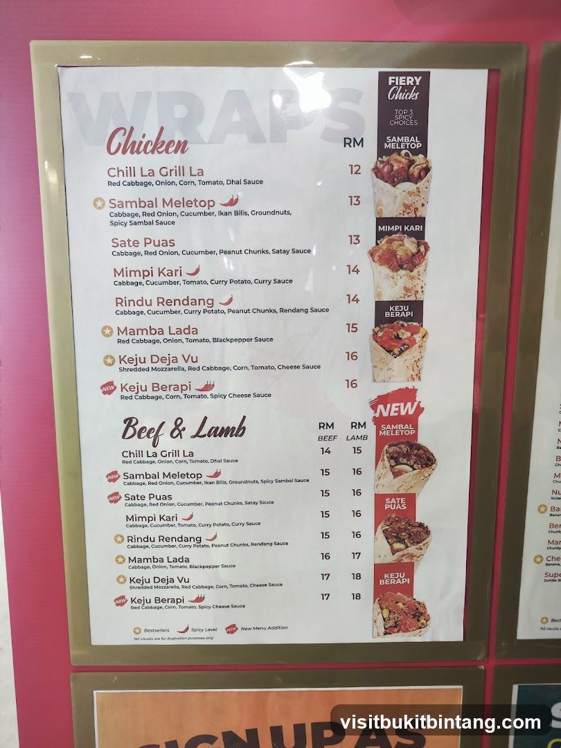 Wraps Menu
