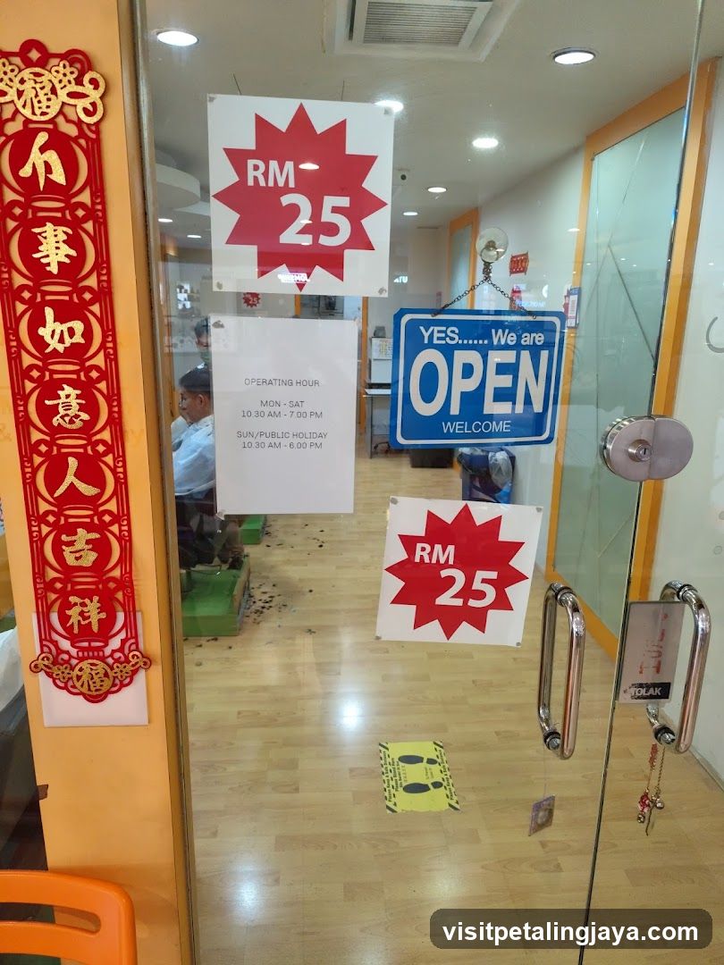 Entrance with Price Signs and Decorations