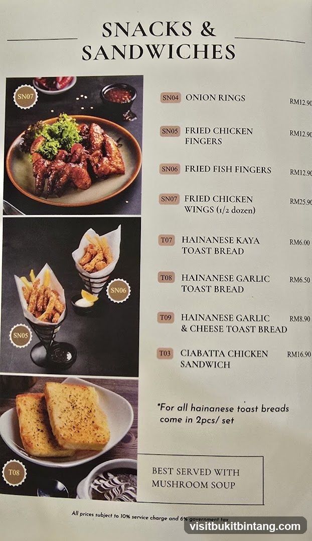 SNACKS & SANDWICHES
