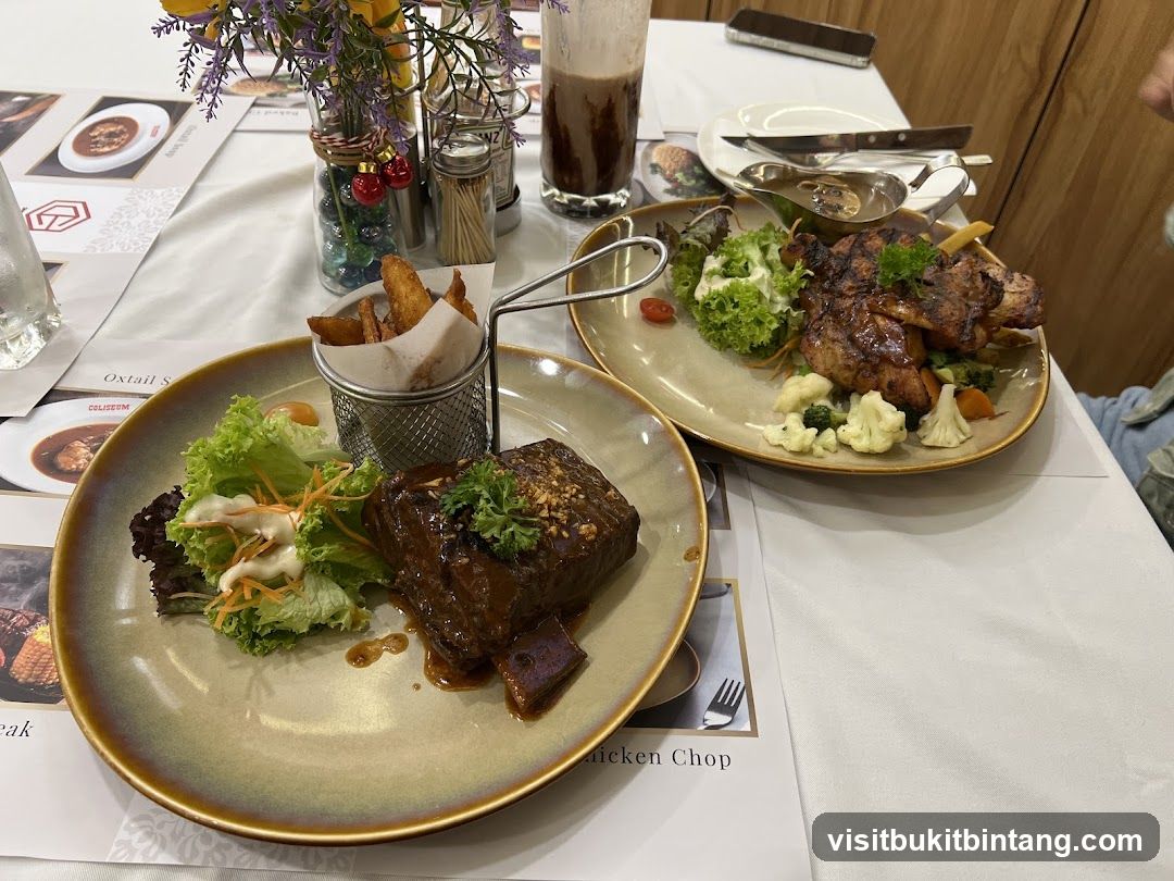 Diners Enjoying Meals