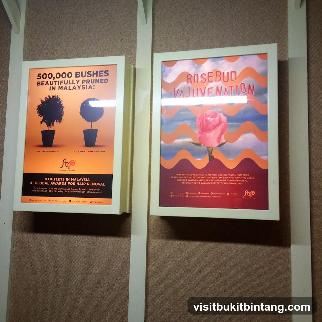 Promotional posters for beauty treatments