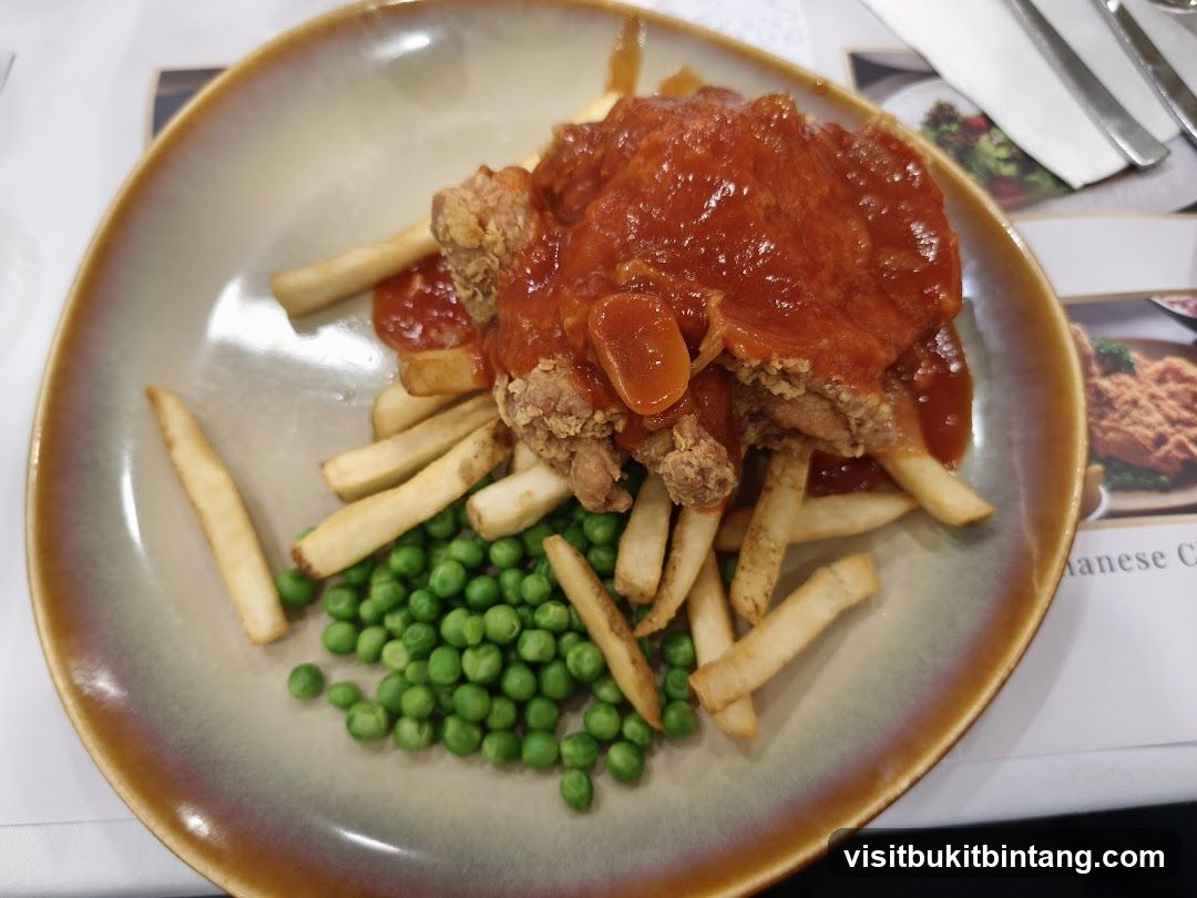 Chicken with Fries and Peas