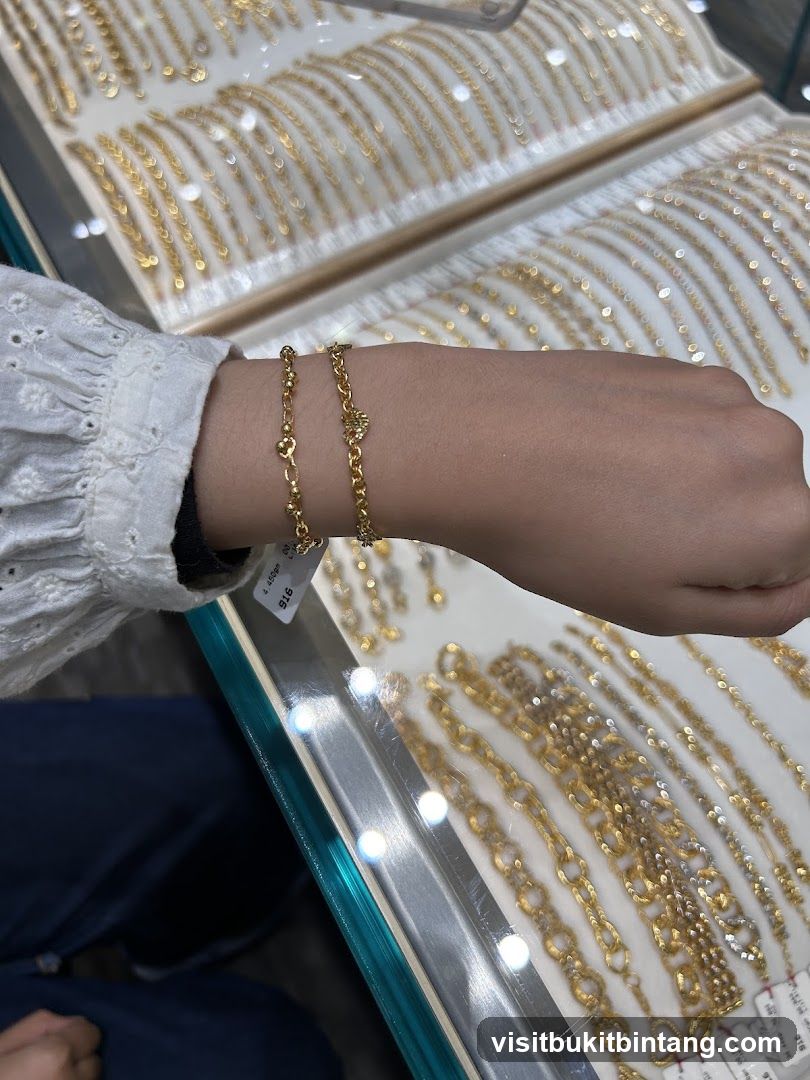 Gold Bracelets Display
