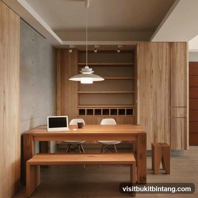 Modern Dining Area with Wooden Furniture