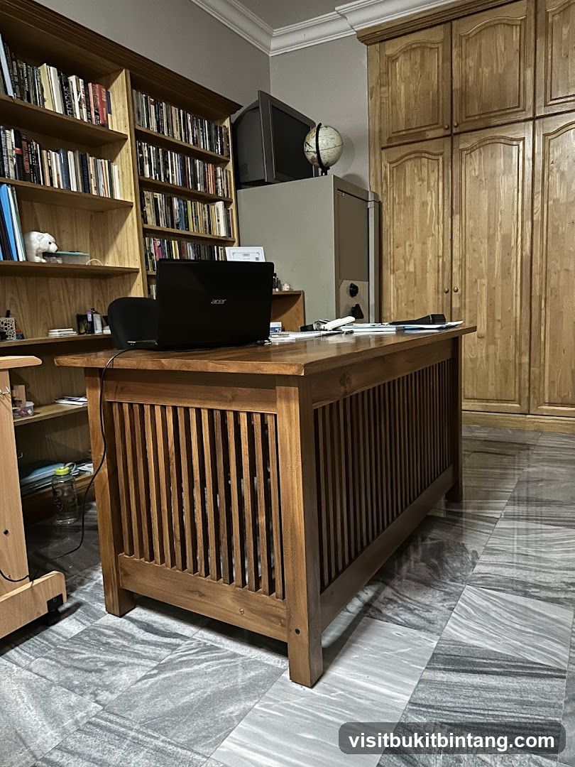 Office Desk with Bookshelves