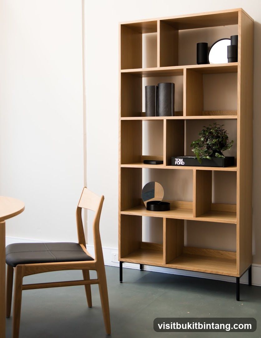 Modern Display Shelf with Chair