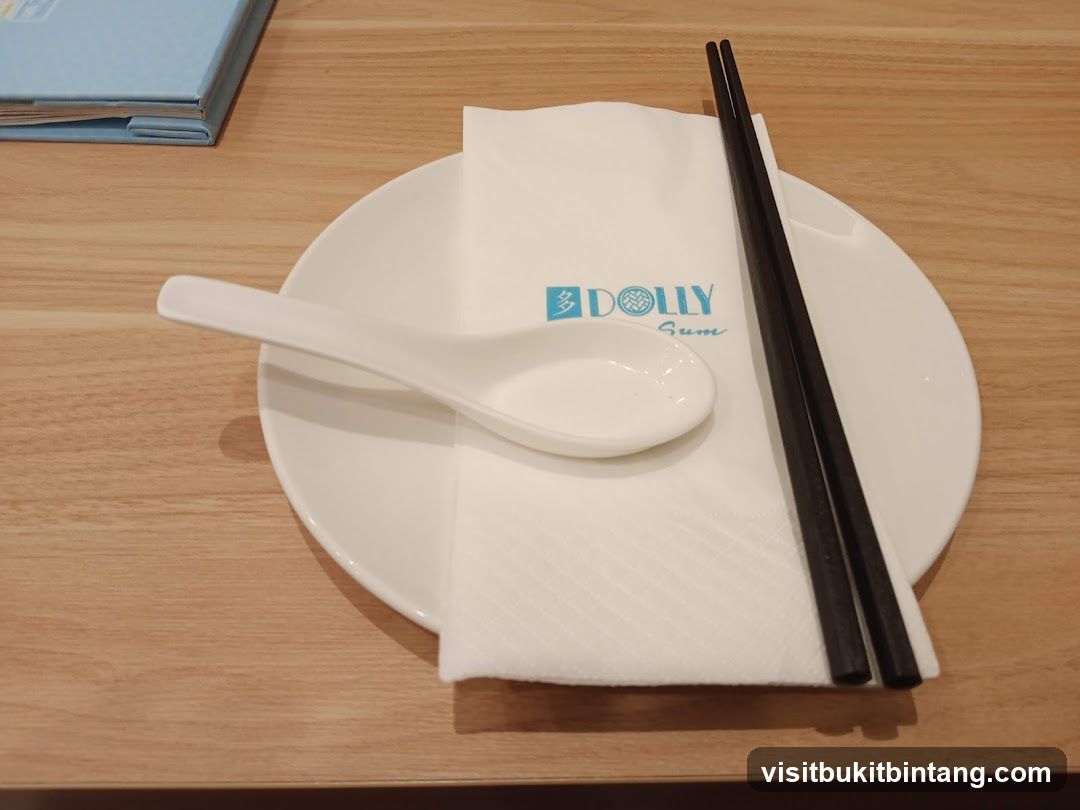 Table Setting with Chopsticks and Spoon
