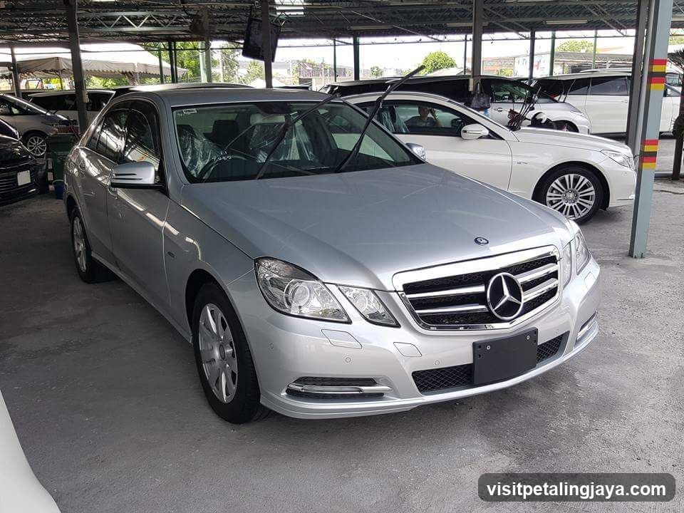 Silver Mercedes-Benz E-Class in Car Lot
