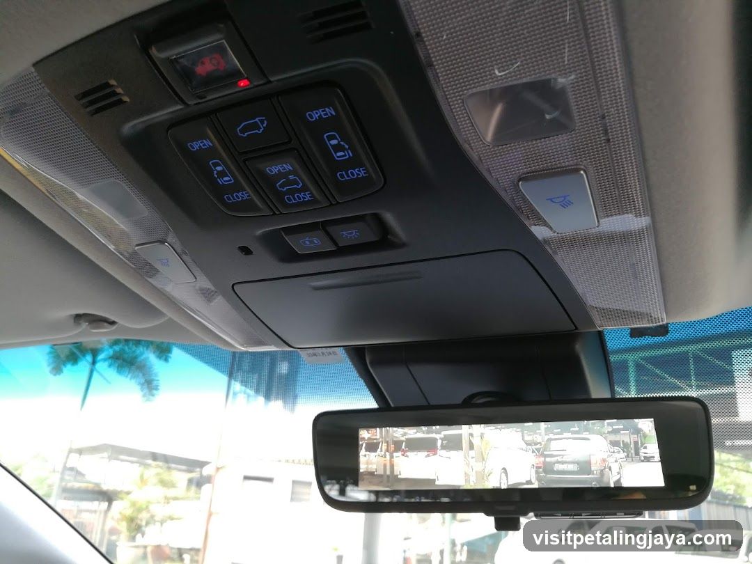 Car Interior View with Rearview Mirror