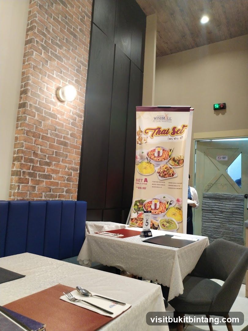 Restaurant Interior with Thai Set Promotion