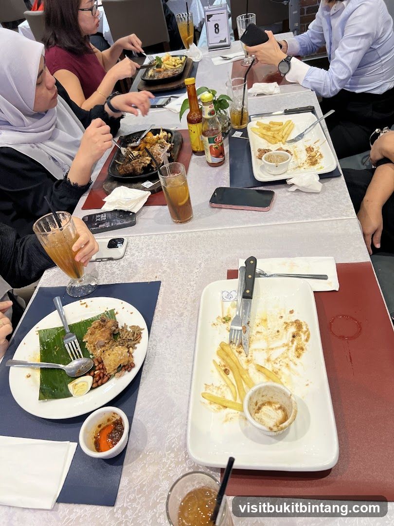 Diners at a table