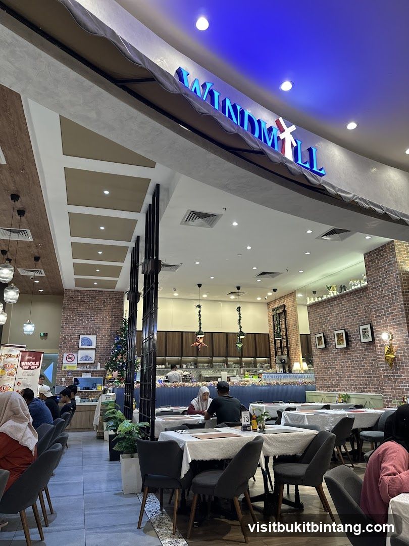 Restaurant Interior with Signage