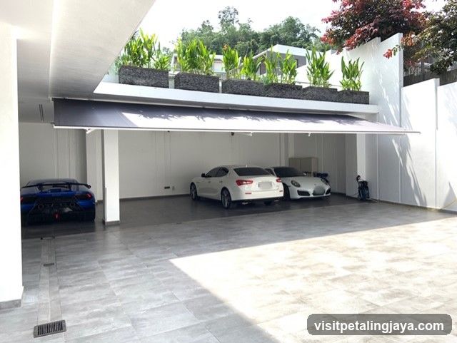 Modern Garage with Luxury Cars