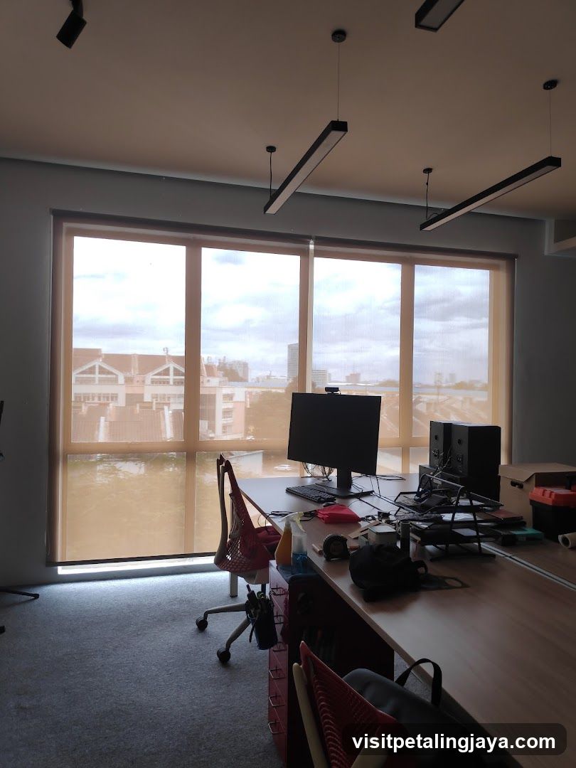 Office Interior with Large Windows