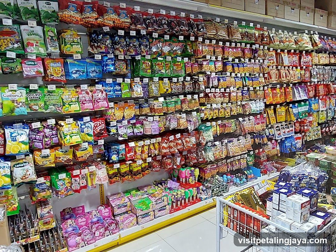 Snack aisle in a supermarket