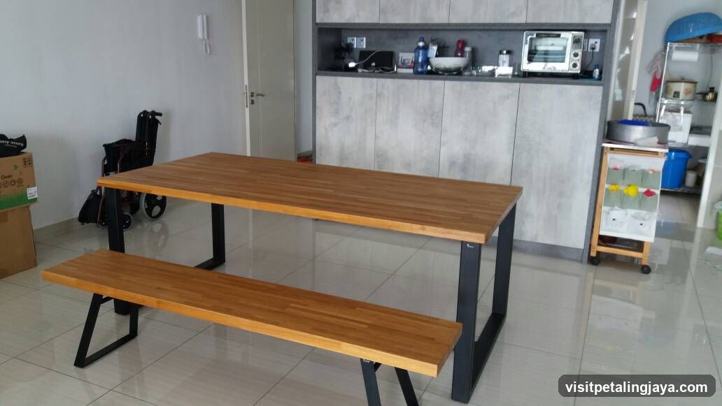 Wooden Dining Set in a Home Interior