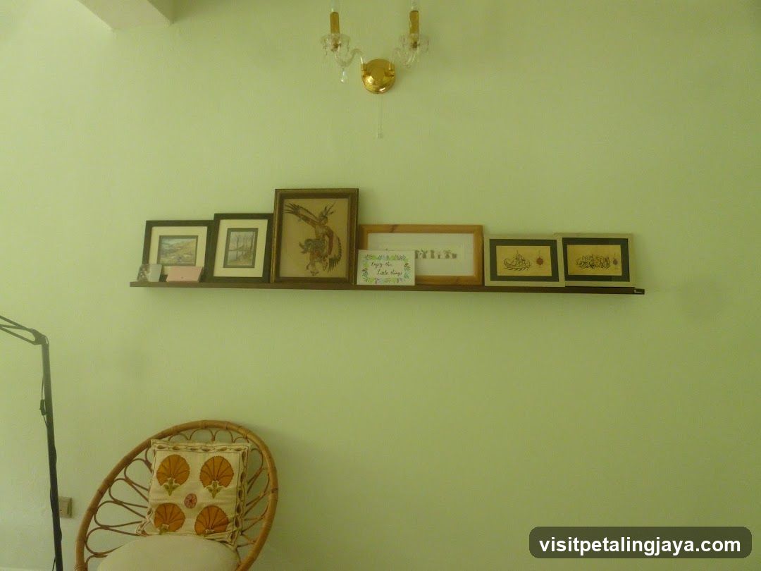 Wall Decor with Framed Art and Shelf