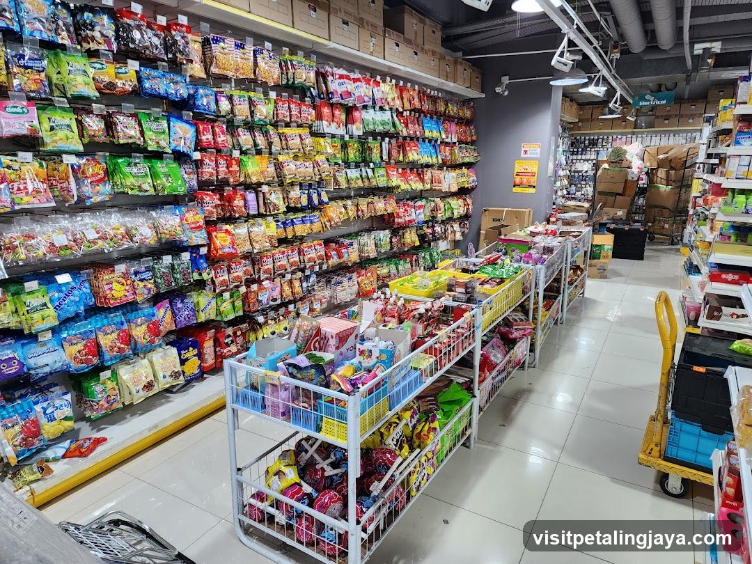 Snack aisle in a supermarket
