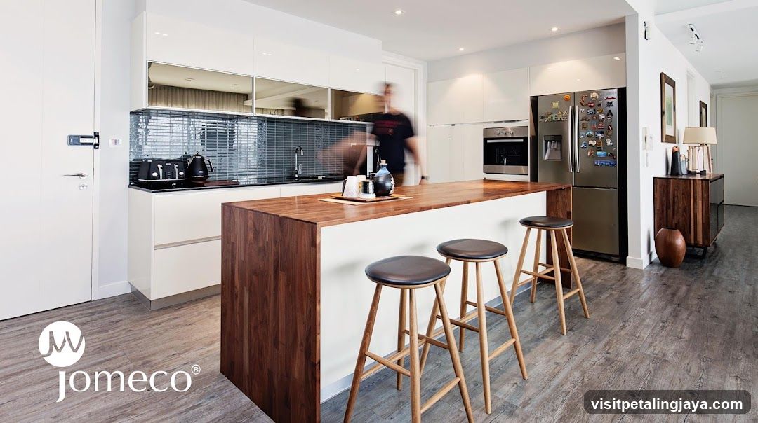 Modern Kitchen Interior with Island Bar