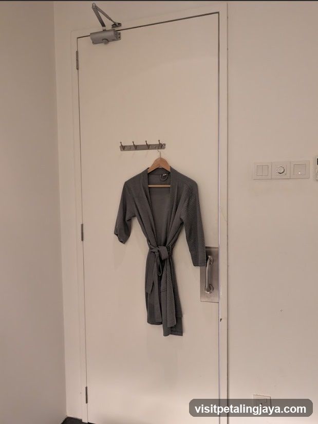 Bathrobe Hanging on Door