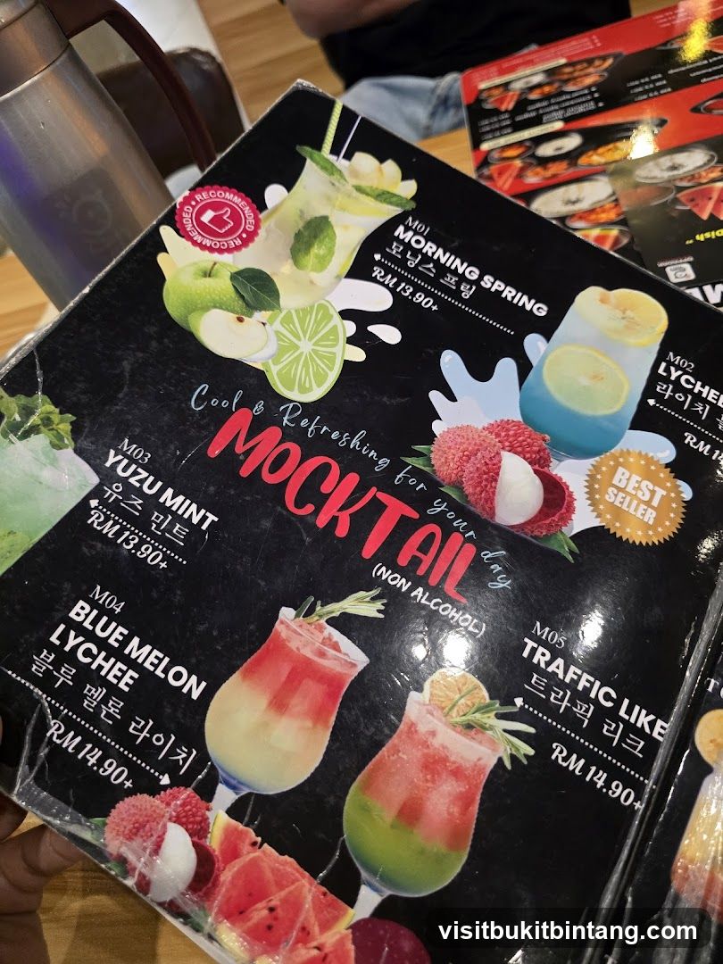 Mocktail Menu
