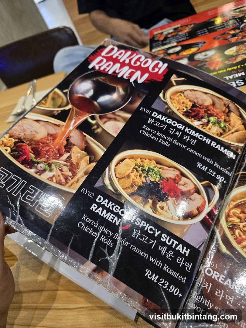 Dakgogi Ramen Menu