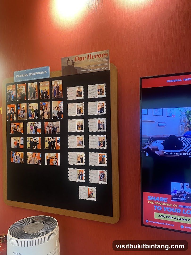 Testimonials Board and Screen