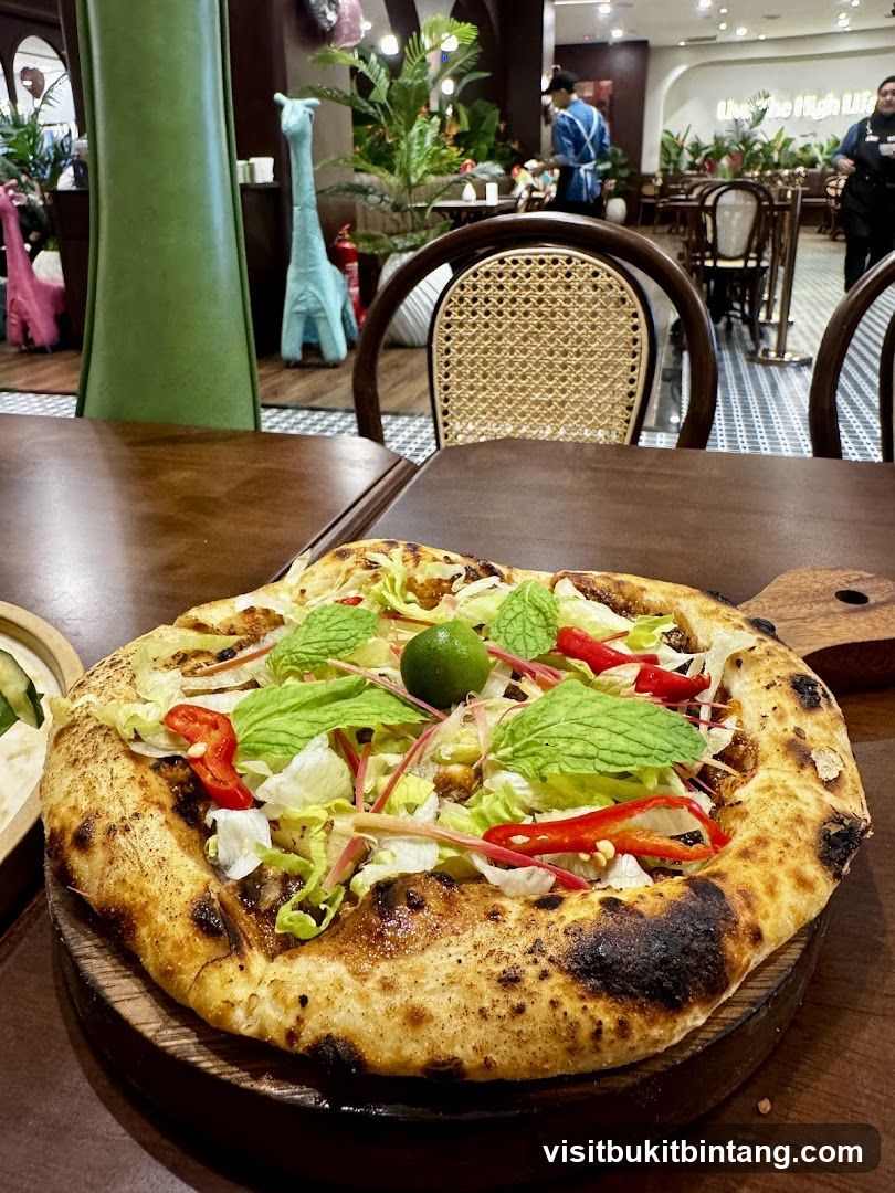 Pizza with fresh toppings