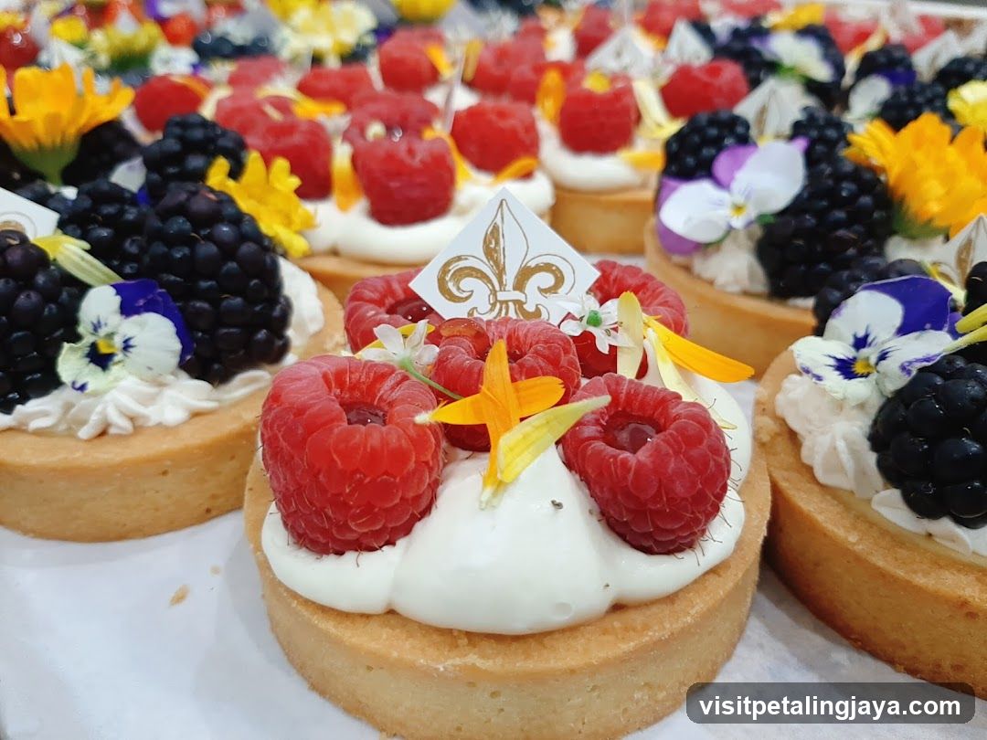 Fruit Tarts with Edible Flowers