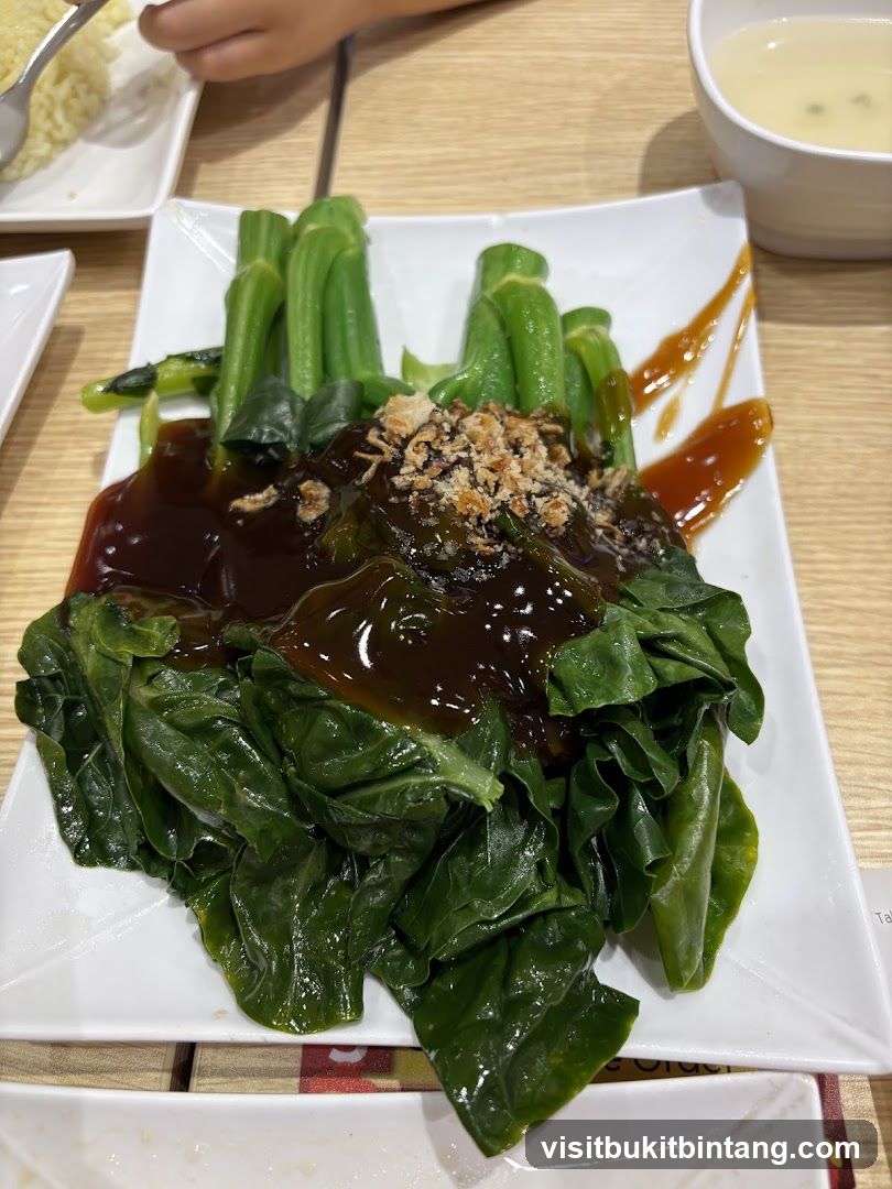 Steamed Greens with Sauce