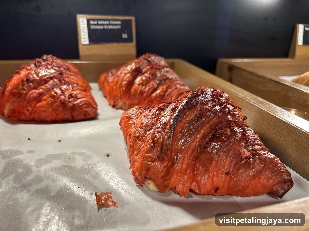Red Croissants Display