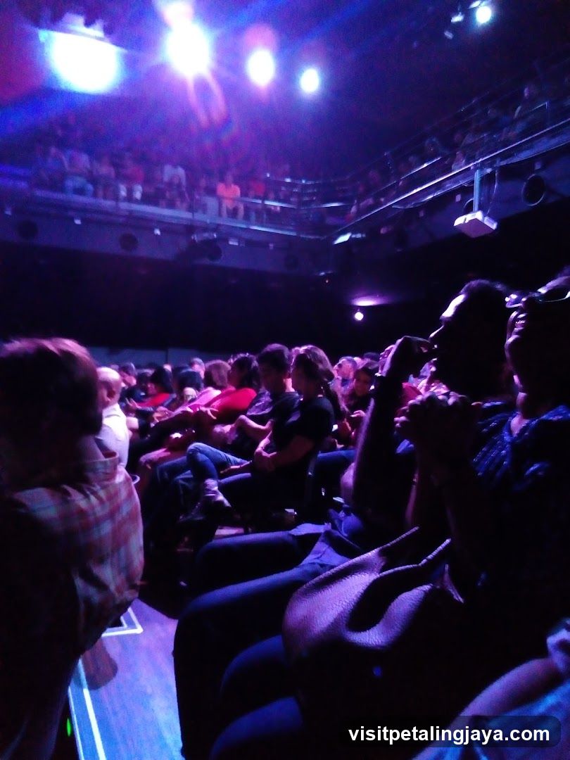 Audience in a dimly lit venue