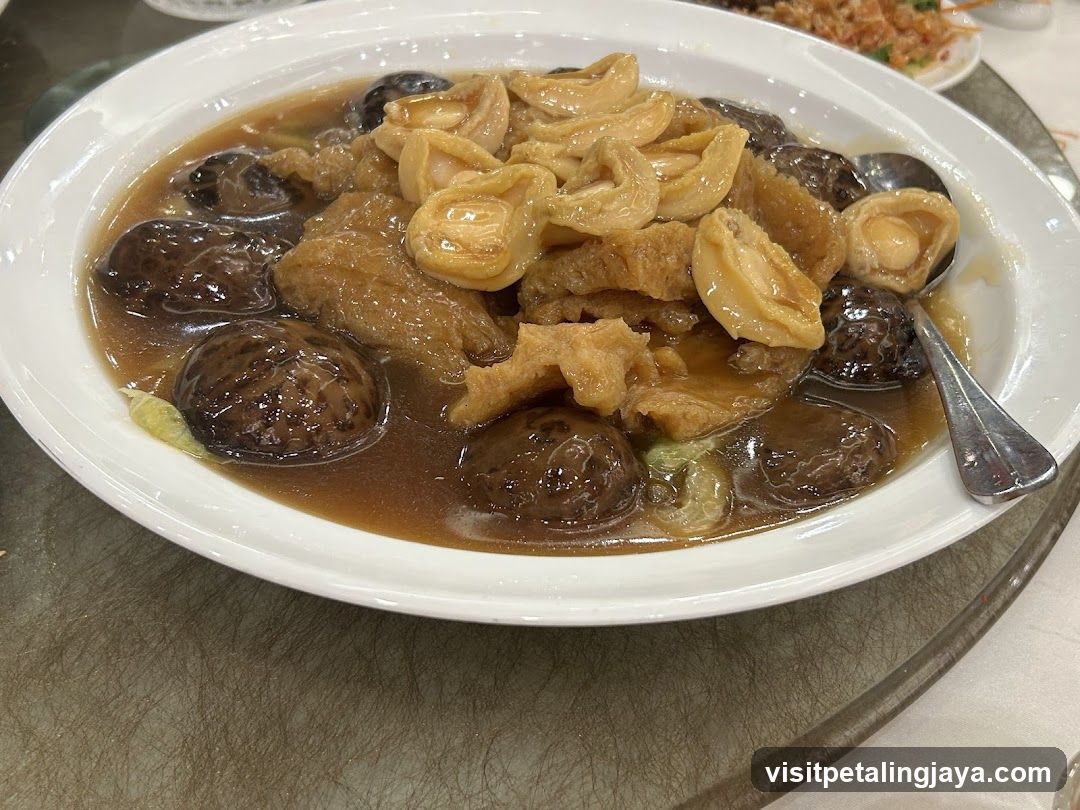 Braised Abalone with Mushrooms and Tofu Skin