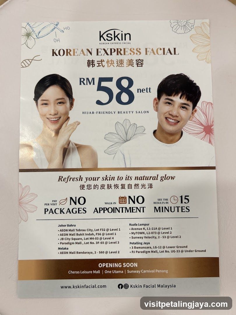 Kskin Korean Express Facial Flyer