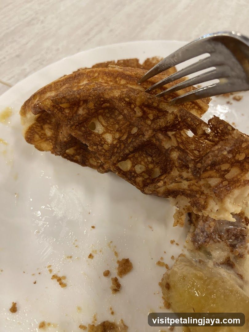 Breakfast Plate with Pancakes and Banana