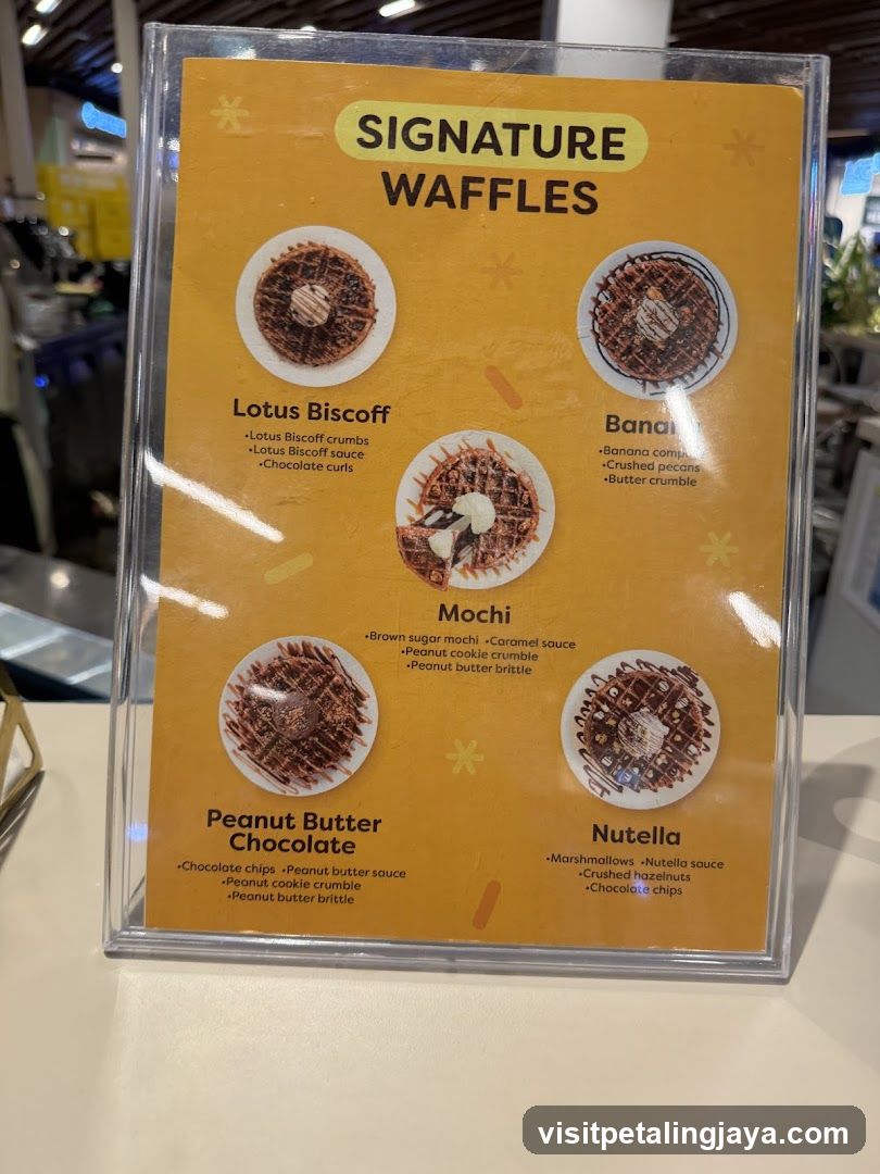 Signature Waffles Menu Board