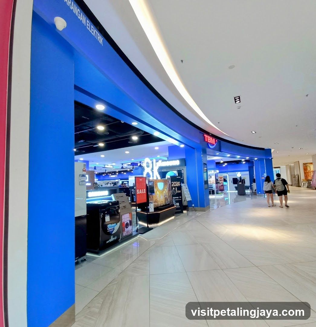 Shopping Mall Interior with Storefronts