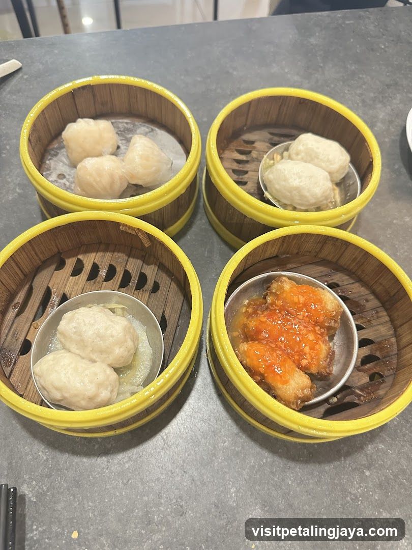 Dim Sum Dishes in Bamboo Steamers