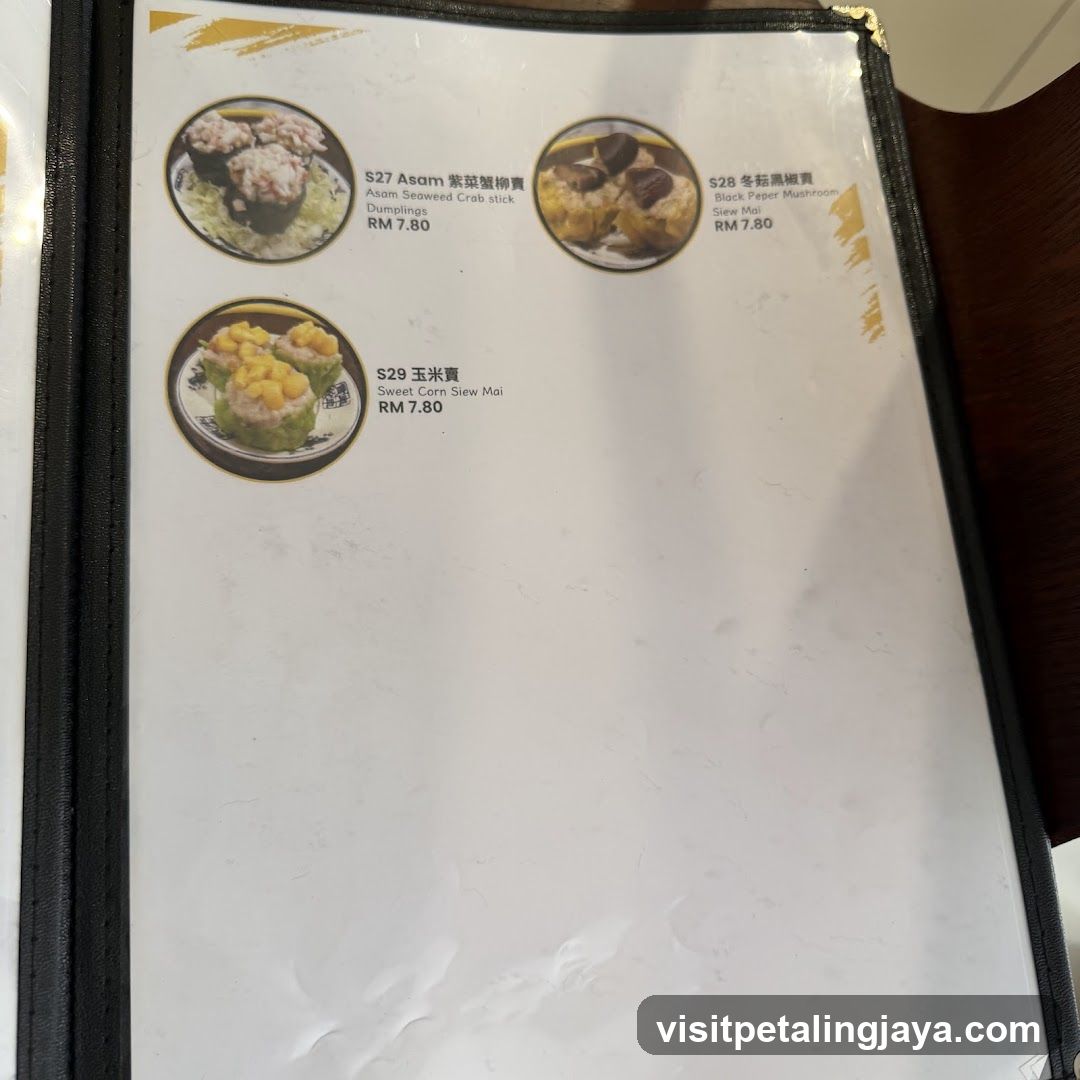 Dim Sum Menu Page