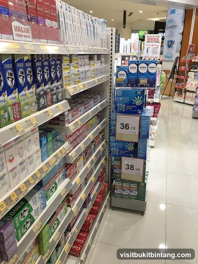 Toothpaste and Health Products Aisle