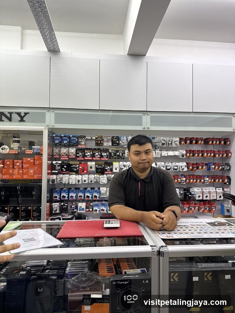 Electronics Store Interior with Staff