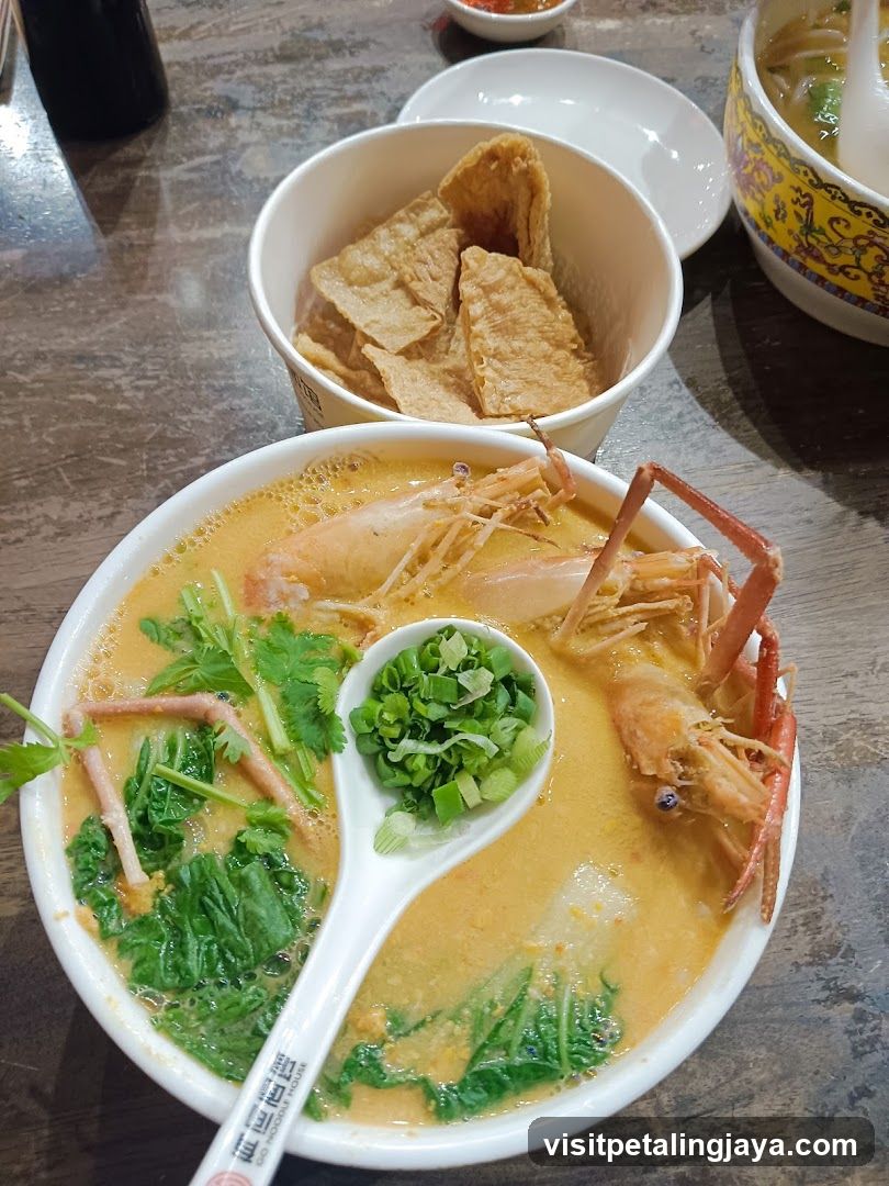 Shrimp Curry Noodle Bowl with Fried Dough