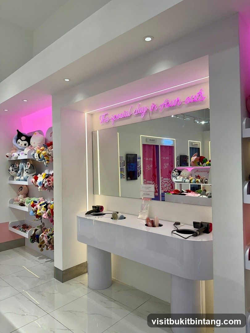 Hair Salon Interior with Plush Toys and Accessories