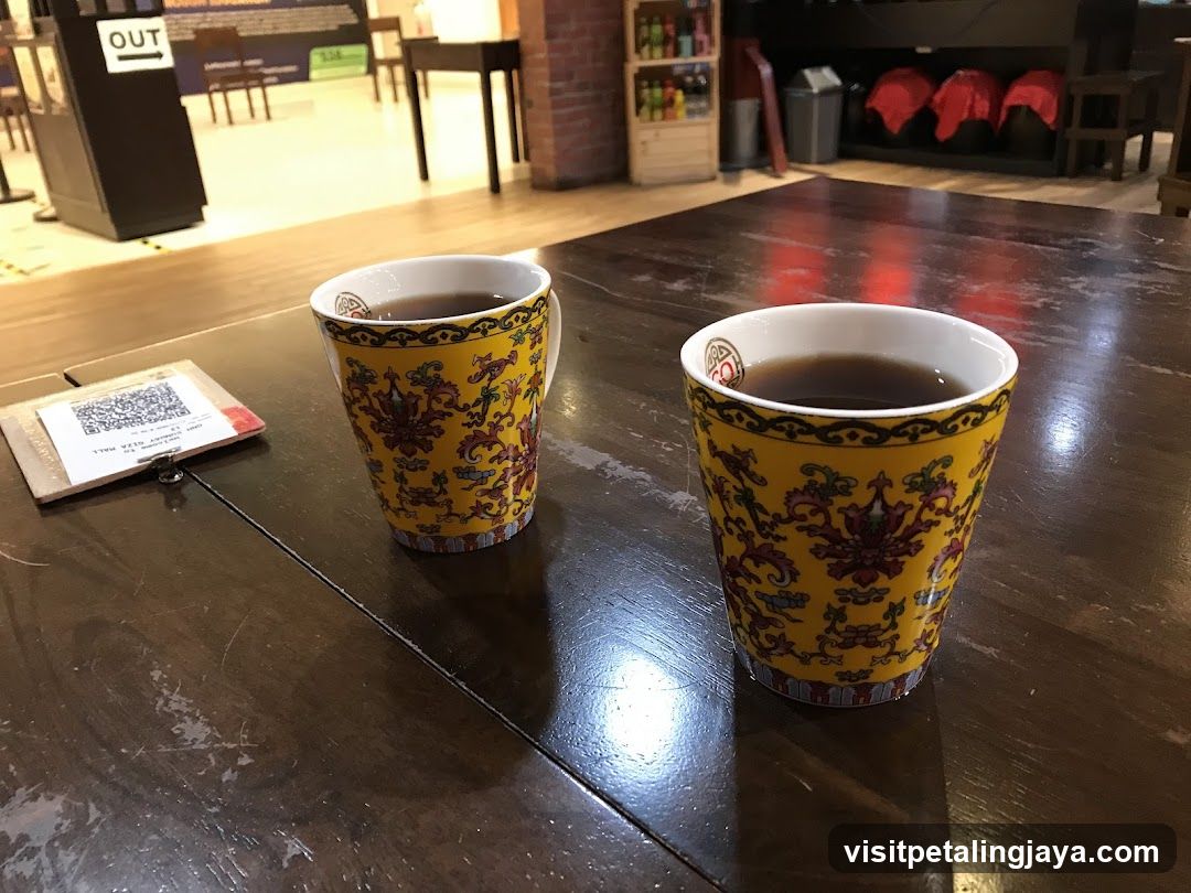 Tea cups on a table