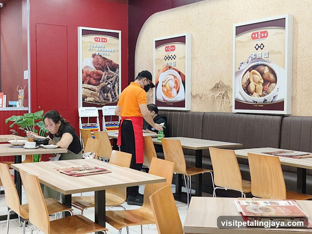 Restaurant Interior with Staff and Customers