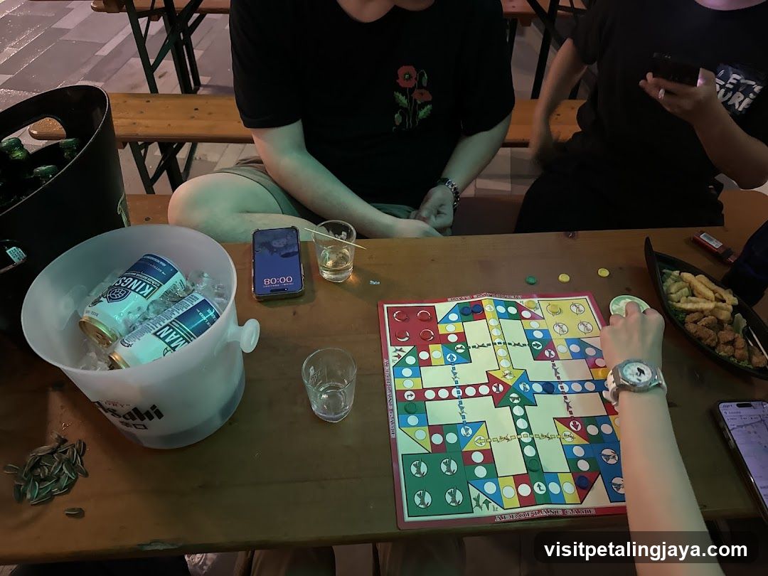 Board Game Night at Outdoor Table