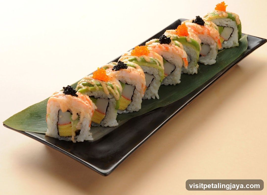 Sushi Rolls on a Plate